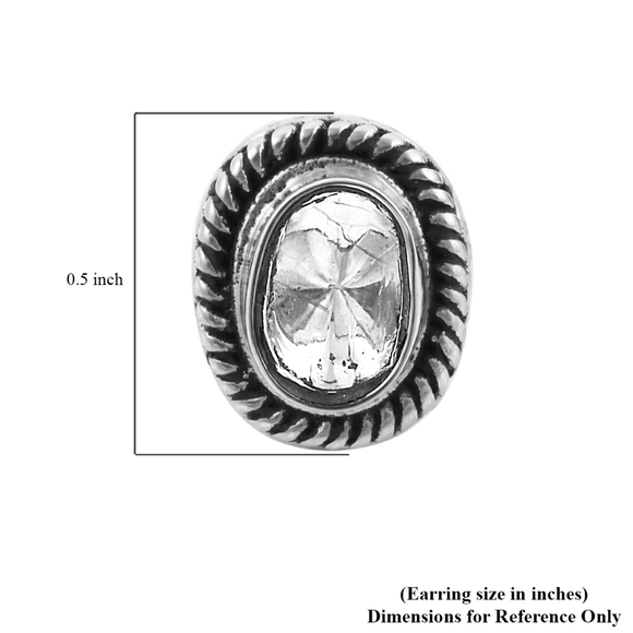 POLKI DIAMOND ARTISAN EARRINGS - Picture 9 of 9